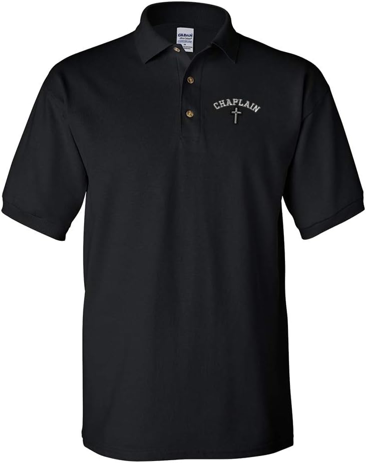Polo Shirts for Men Cristian Chaplain Cross Embroidery Short Sleeves Golf Tees