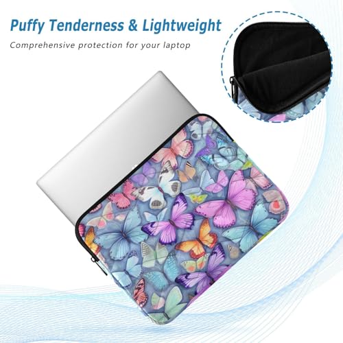 Funda para portátil 13-14 pulgadas con diseño de mariposas coloridas miniatura 5