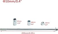 Vista 2 de Mokuo Eje Delantero Trasero de 10mm 235mm con Bujía 6mm 20mm 32mm Compatible con Motocicleta Pit Dirt Bike Ciclomotor Scooter QUAD ATV Mini Vehículo