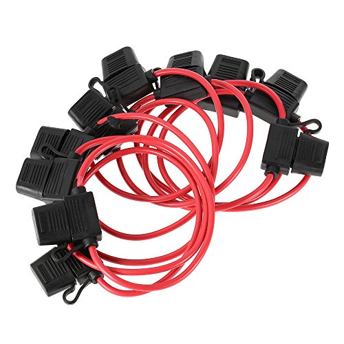 Yorten 10pcs DC 12V 40A lâmina padrão embutido porta fusível à prova de respingos para bicicleta de
