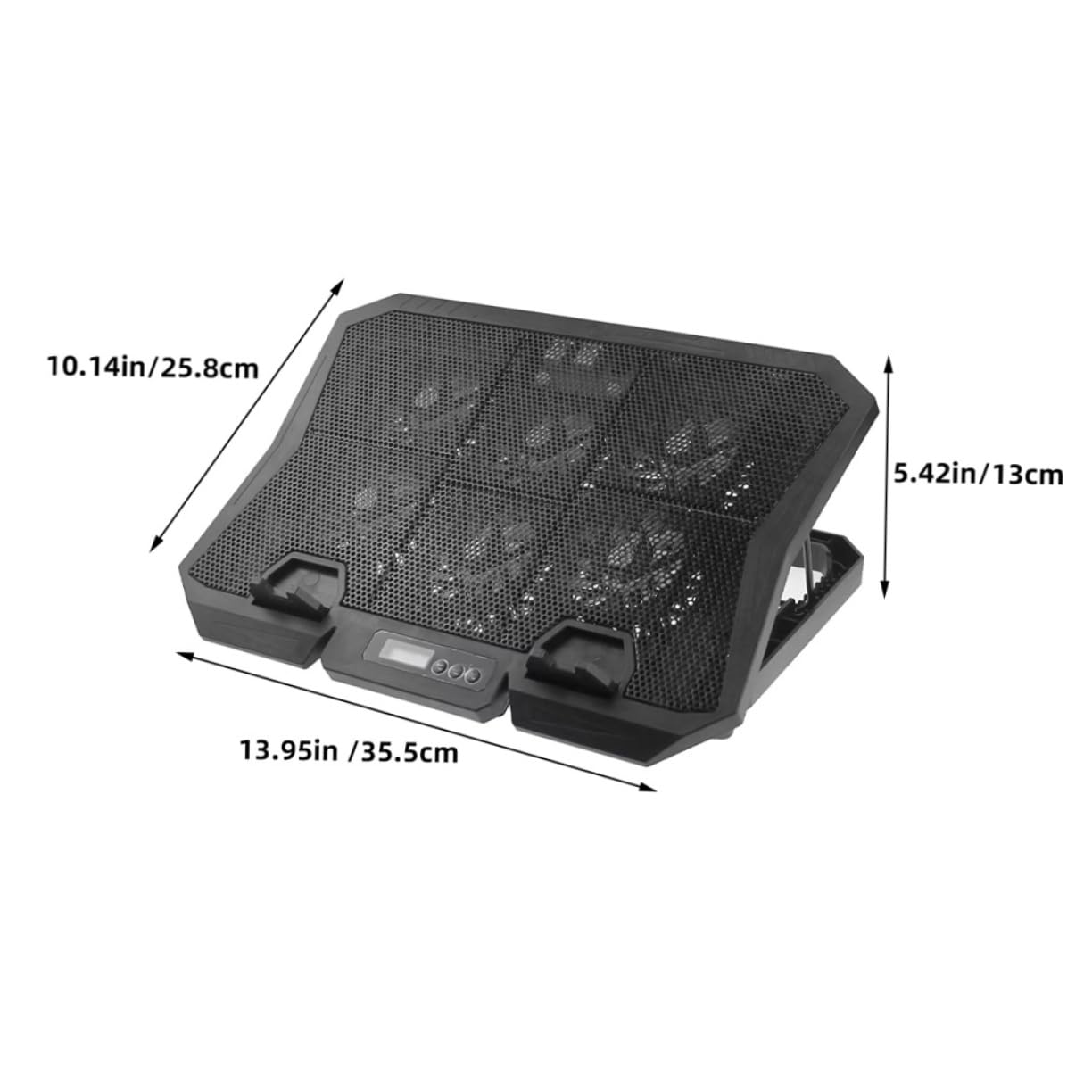 Almohadilla de Enfriamiento para Computadora Portátil 15.6 Pulgadas Abs | Soporte para Portátil Ventilador de Refrigeración, Negro, 5v 2.1w, Decoracion Verano