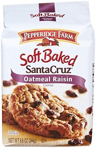 Pepperidge Farm Soft Baked Cookies, Santa Cruz Oatmeal Raisin, 8.6 ounce (pack of 6)