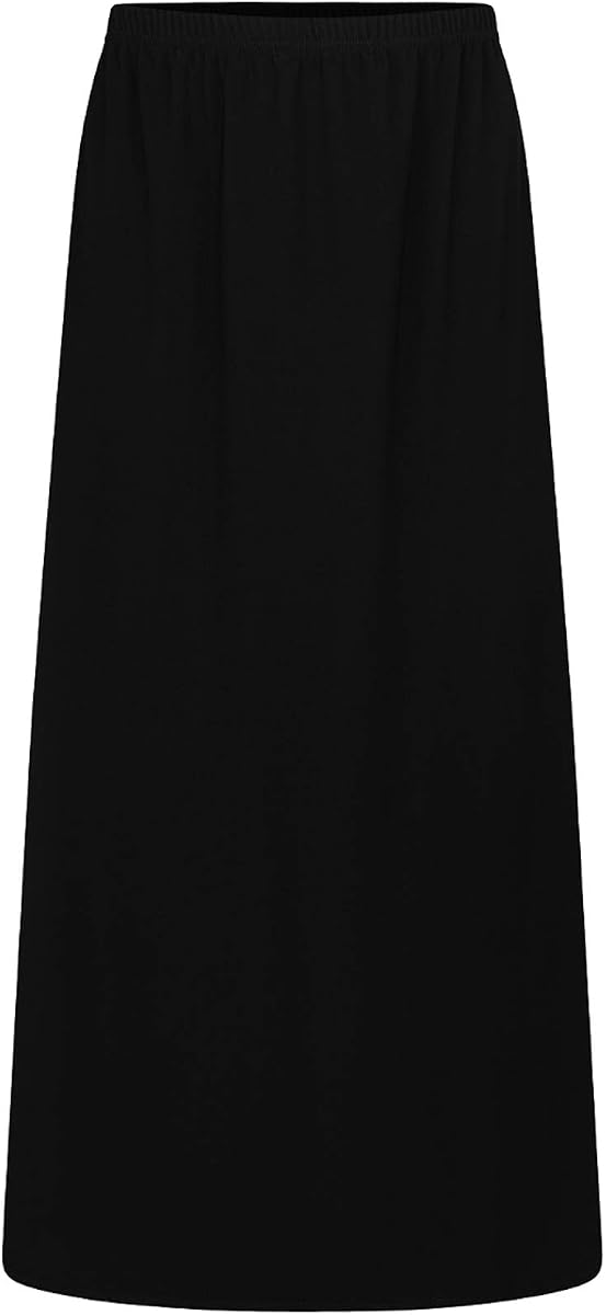 Girls Kids Child Long Maxi Skirt Elasticated Modest Stretch Skirts 7-14 Years