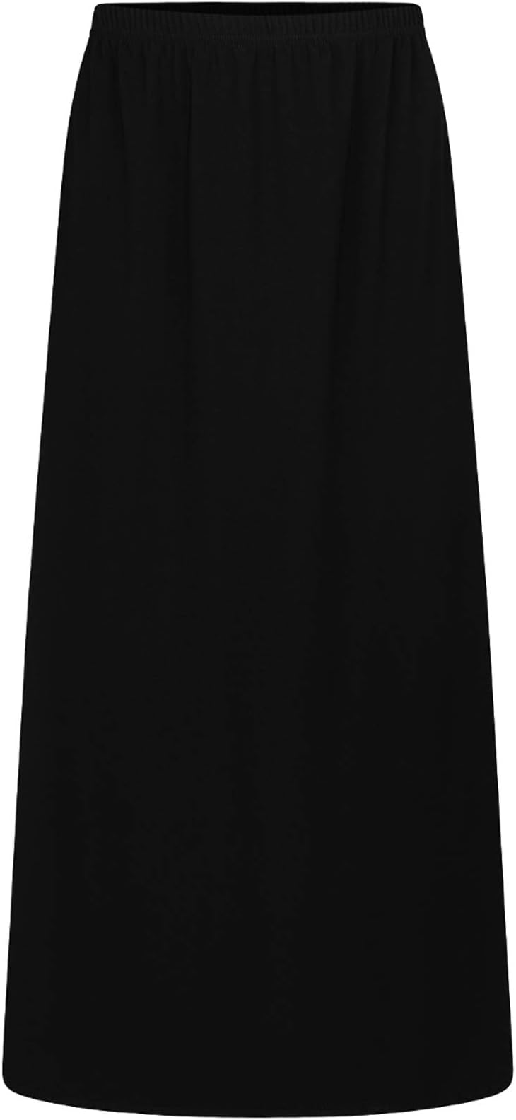 TIA LONDON Girls Kids Child Long Maxi Skirt Elasticated Waist Modest Abaya Stretch Skirts Colour: Black - Size: 11-12 Years