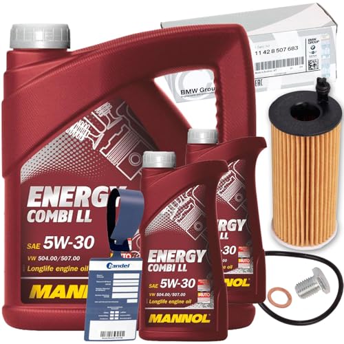 BandelOne enthält Ölfilter+Mannol 5W30 Öl passend für 1er F20 3er E90 F30 5er F10