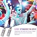 4 Pieces Bottle Service Light Rechargeable Strobe Baton Lights Reusable Handheld Champagne Bottles Services Sparklers Topper for Bar Nightclub Concert Event Weddings Parties Supplies(Silver)