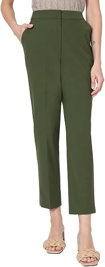 VERO Moda Women's High Rise Slim Fit Formal Pants