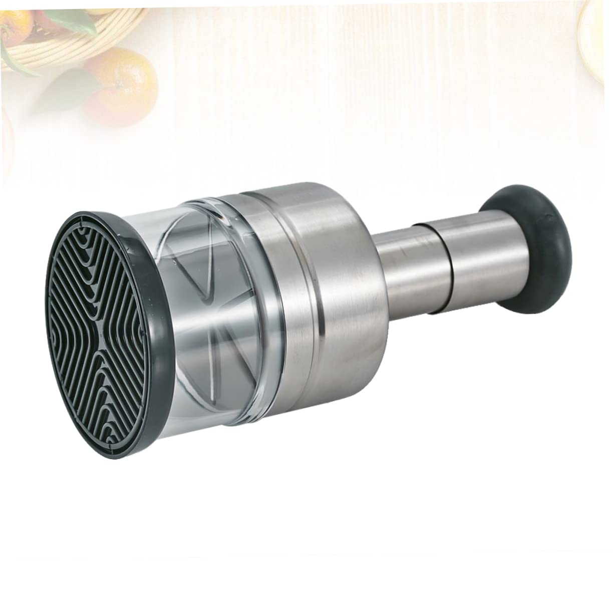 Allium Cepa Slicier Zwiebelschneider, manuell, manueller Knoblauchwolf, Edelstahl, Zwiebel-Knoblauchschneider, Zwiebelzerkleinerer, Fleischwolf, Gemüsezerkleinerer