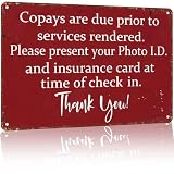 Medical Office Patient Check-in Notice Aluminum Metal Sign 8 x 12 Inch