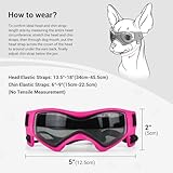 PETLESO Hundebrille Hundeschutzbrille Hunde Sonnenbrille Anti-UV Schutz Augenschutz für Kleine/Mittelgroße Hunde-Rosa
