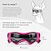 PETLESO Hundebrille Hundeschutzbrille Hunde Sonnenbrille Anti-UV Schutz Augenschutz für Kleine/Mittelgroße Hunde-Rosa