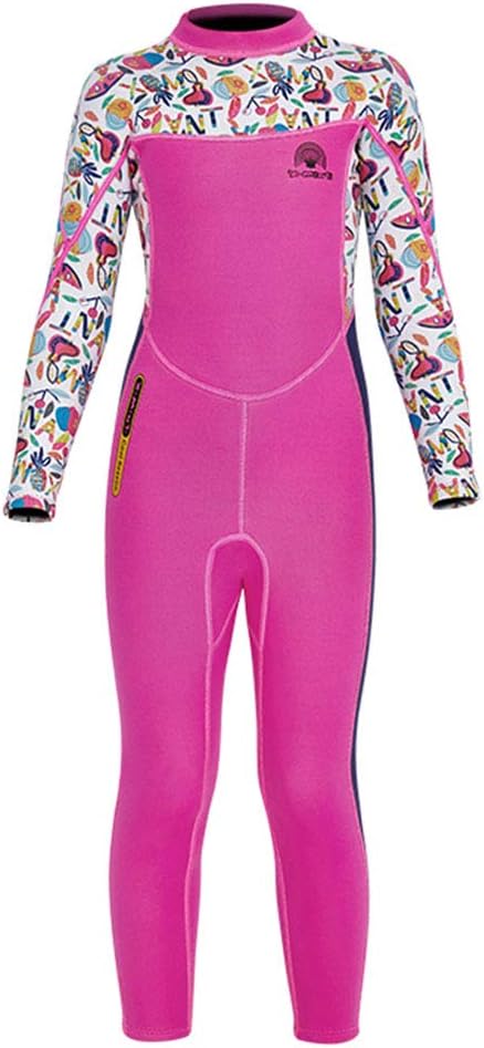 Boys Girls Kids One Piece Wetsuit Swimsuits Neoprene 2.5mm Wetsuit Long Sleeves UV Protection Diving Suits