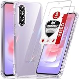 LeYi Cover per Samsung A37/A 37 con 2 Vetro Temperato(Trasparente)