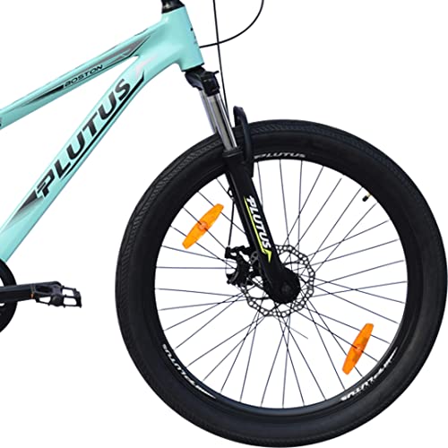 Image of PLUTUS Boston Alloy MTB Cycle for Adults (12 Yrs) with Dual Disc Brake, Single Speed (Ocean-Blue)