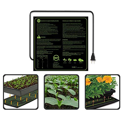 ZSPXZZ Seedling Heat Mat Waterproof Durable Plant Heating Mats Warm Safety Hydroponic Heating Pad for Indoor Home Gardening & Seed Germination 20