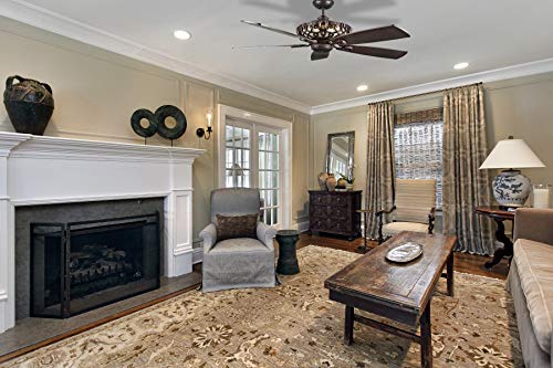 Concord Fans 60Ac5Orb Downrod Mount, 5 Bronze Blades Ceiling Fan With 75 Watts Light, Bronze #TOP2