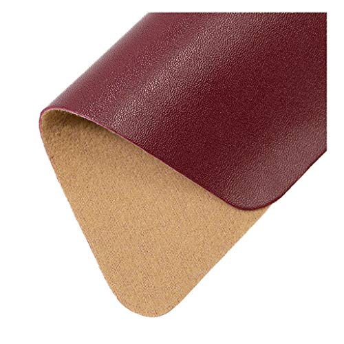 Polipiel para tapizar, realizar manualidades decorar, muebles, cojines, coches, sillas, sofás, bolsos. Tela Ecopiel. Cuero Sintético. 138 cm de ancho (100 cm, Vino rojo)(Wine red,1.38X4m)