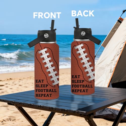 Loecuxe Football Gifts for Men, Boys - Football Sport Water Bottle 32 oz by Loecuxe - Used condition - Image 5