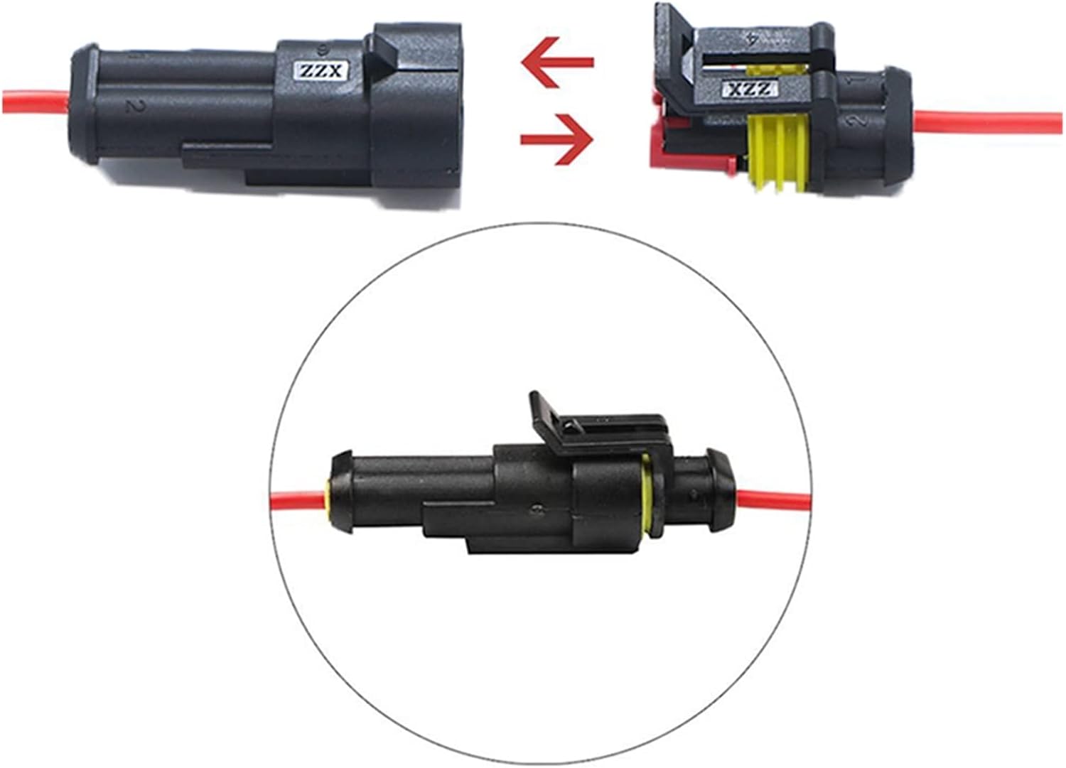 708/1004pcs 1/2/3/4/5/6 pin HID sealed waterproof wire connector Compatible With car Electrical set 300V 12A Fast Delivery(Pliers)