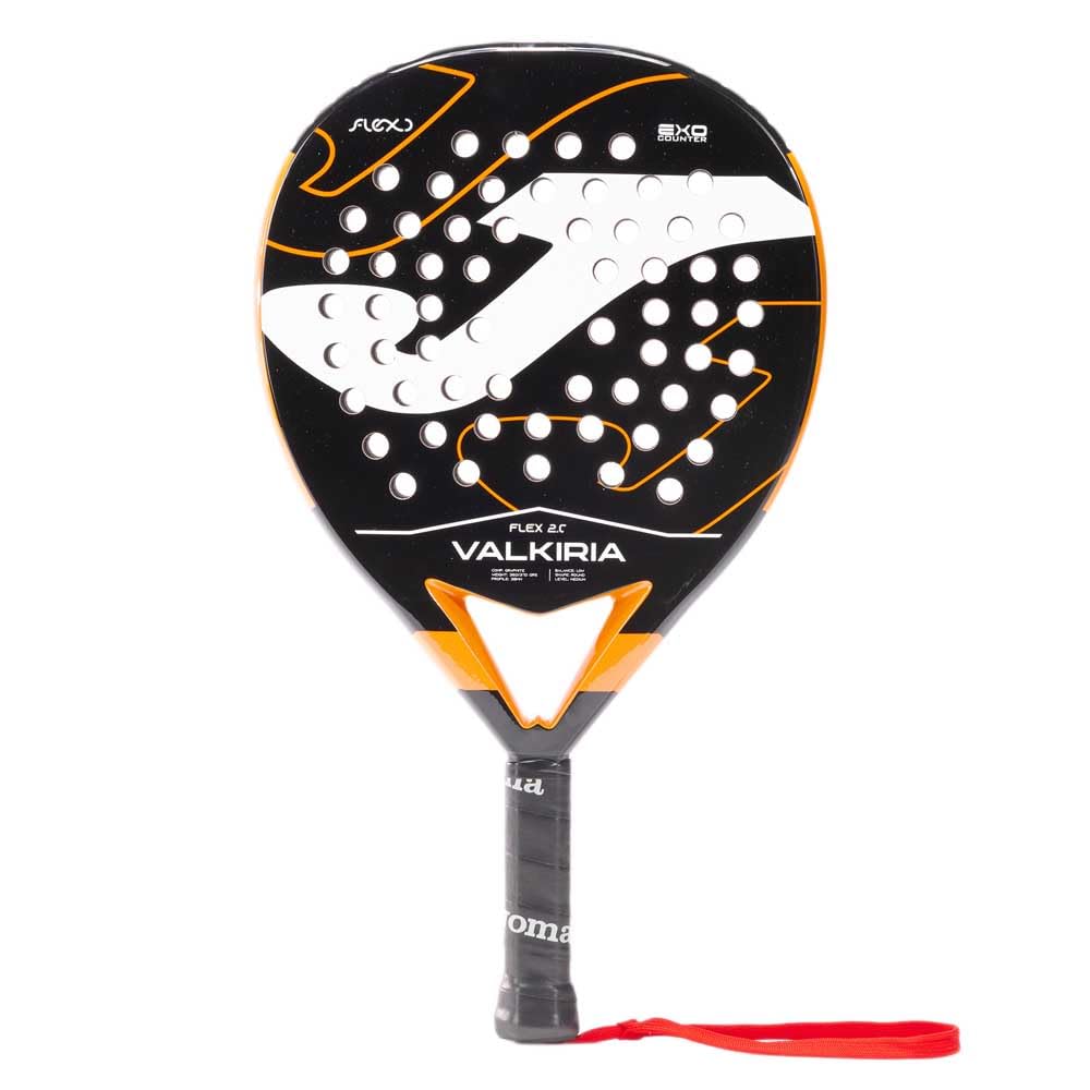 Joma Pádel Pala Valkiria Flex, Nero Arancione Fluor