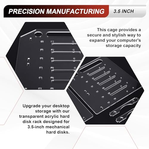 Caja Transparente para Disco Duro 3.5 Pulgadas con 6 Niveles miniatura 5