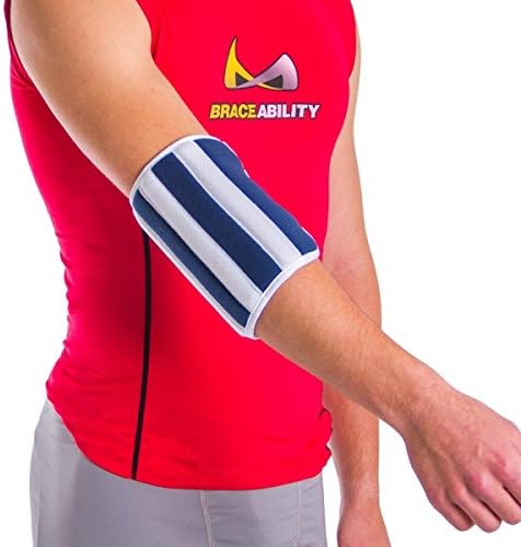 BraceAbility Elbow Stabilizer Brace | Elbow Immobilizer Splint & Arm Straightener for Sleeping at Night to Treat Inflammation, Injuries, Fractures, Cubital Tunnel & Ulnar Nerve Pain (Medium)