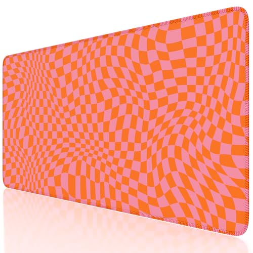 Grand tapis de souris XXL iCasso tapis de bureau antidérapant carreaux