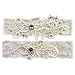 Bueer Wedding Bridal Lace Garter Set Keepsake Toss Tradition Vintage, 2pc (01-ivory)