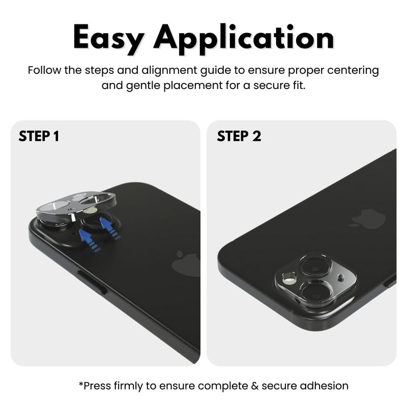 Image of CASEGEAR Clear iPhone 15 /15 Plus Camera Lens Protector | HD Clarity | Scratch Resistant | Complete Coverage | Easy Installation
