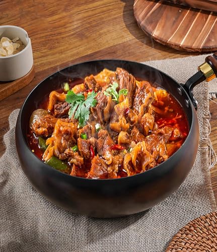 Wok cuadrado de acero con mango de madera 10.2 pulg miniatura 5