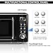 COSTWAY Retro Countertop Microwave Oven, 0.7Cu.ft, 700-Watt, High Energy Efficiency, 5 Micro Power, Delayed Start Function, with Glass Turntable & Viewing Window, LED Display, Child Lock (Black)