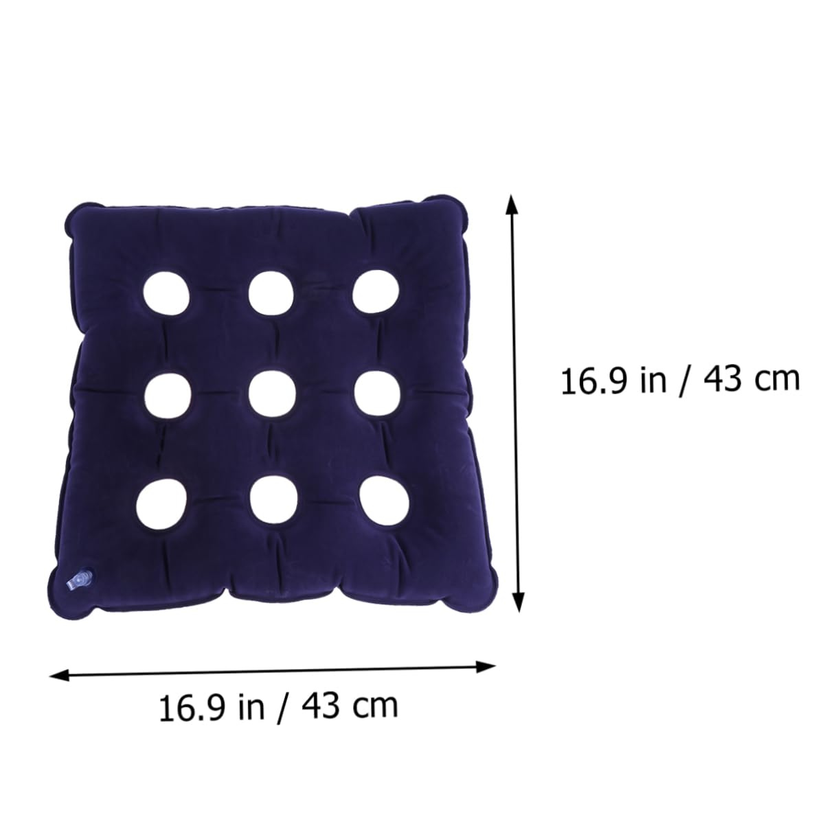 KOMBIUDA Cojín Inflable para Silla de Ruedas Azul de Flocado