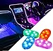 Price comparison product image Bonlux Car LED Interior Lights, 7 Color Ambient Lighting, USB Rechargeable, Wireless Touch Lights, 4Pcs