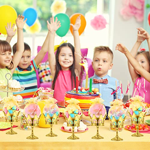 Sieral 15 Pieces Fillable Crown With Pouch Golden Candy Chocolate Cake Dessert Storage Boxes Party Favors Table Centerpiece Decorations For Princess Baby Shower Birthday Containers Supplies #TOP3