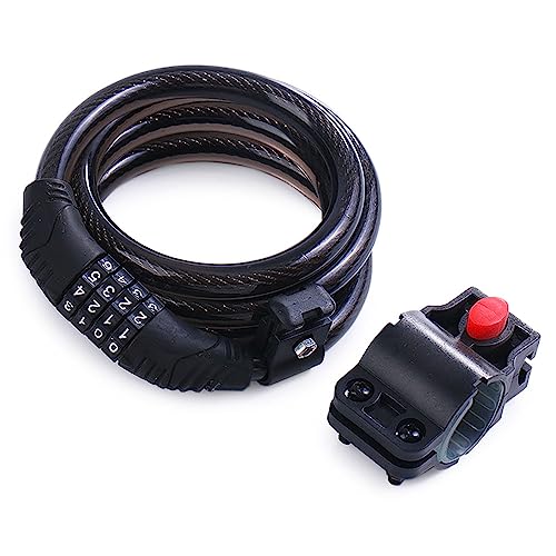 自転車 鍵 ワイヤー ダイヤル4桁 ブラケット付き 自転車ロック y4