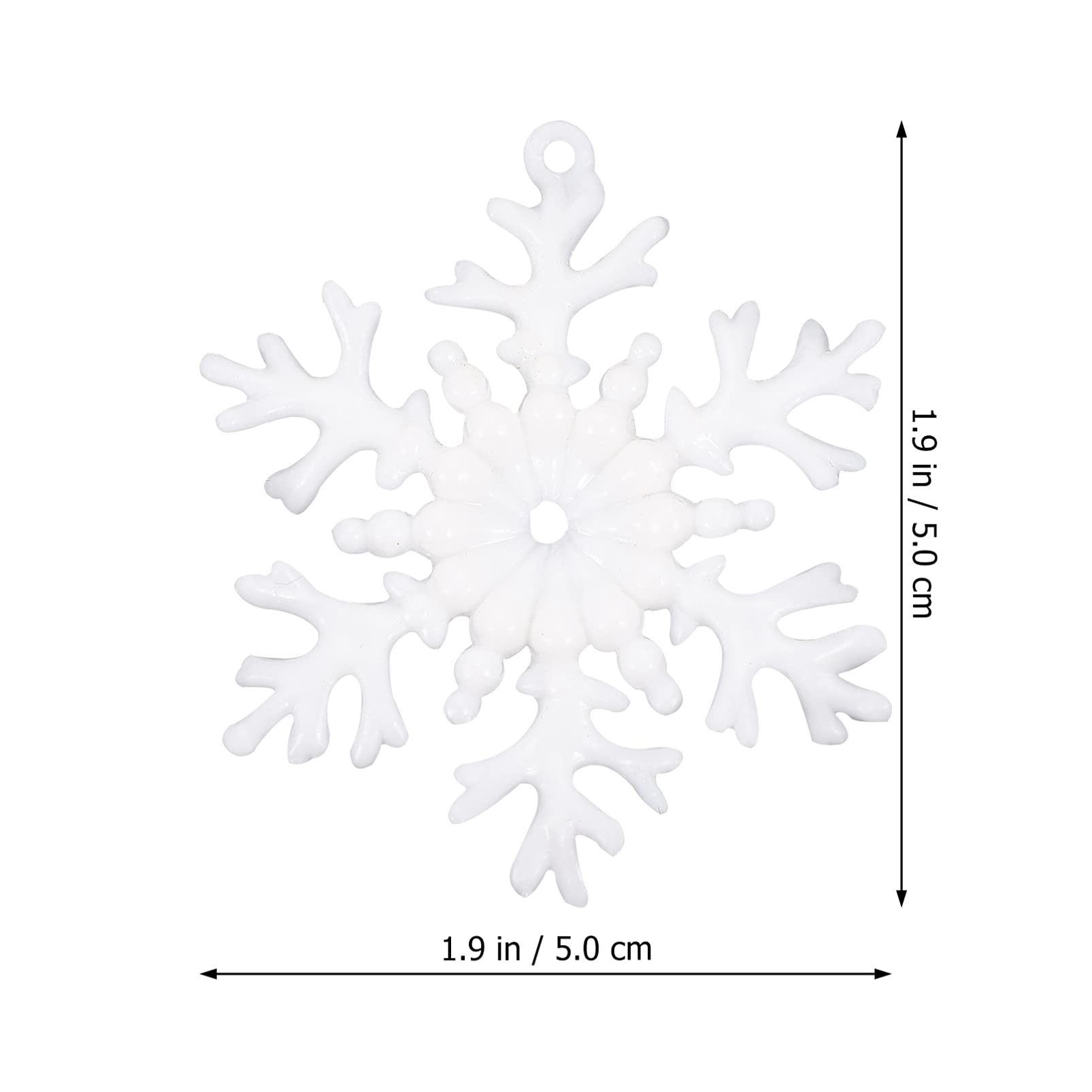 Amosfun 8 Sätze Weihnachtsschneeflocke-anhänger Schneeflockenverzierung Weihnachtsbäume Weihnachts-hüpfburgen Weihnachtsbaumschmuck Weihnachtstischstreuung Weihnachten Plastik Stück * 8