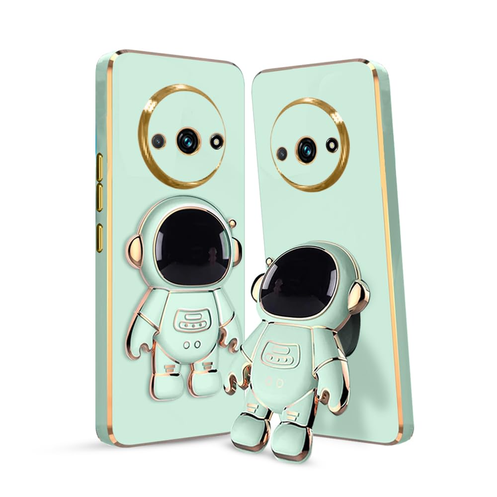 KARWAN® 3D Astronaut with Folding Stand Back Cover Case Compatible for Redmi A3 2024 | Slim electroplated case | Stand case | Soft TPU | Space Astro Theme | Camera Protection-Blue (B0D3PT9RR5) Amazon Price History, Amazon Price Tracker