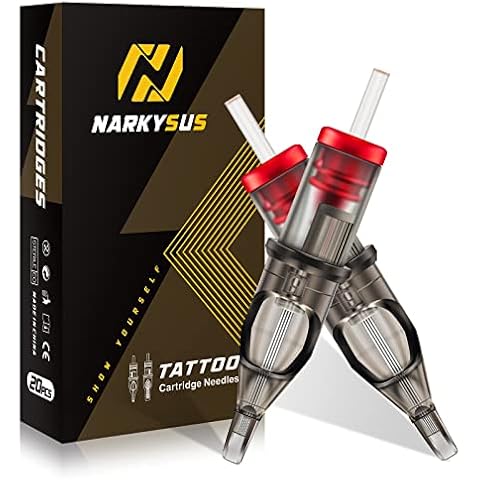 Tattoo Needles - Narkysus 20Pcs Tattoo Cartridge Needles Curved Magnum Cartridges 1205RM Standard 0.35mm Disposable Needles Professional Tattoo Needles for Beginners or Artists Cover
