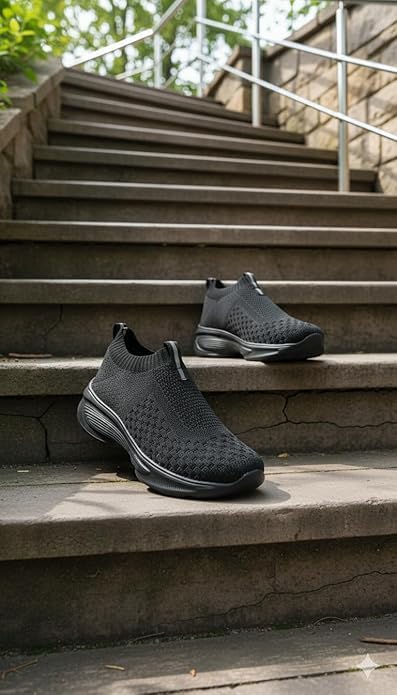 Image of Kraasa Trial Running Shoes with Lightweight Memory Insole | Breathable, Anti-Skid Knit Sneaker, Walking & Gym Shoes
