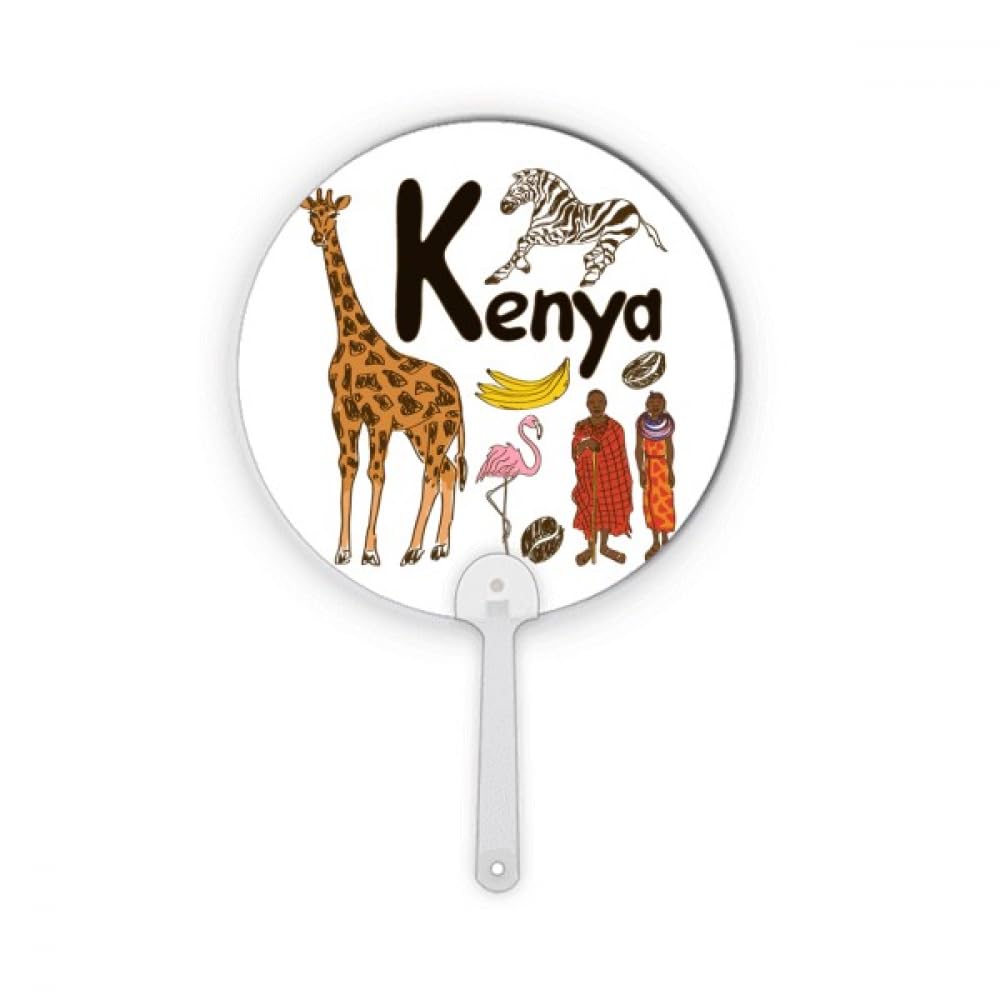 Artisanat du Kenya souvenir culturel rond et portable à offrir