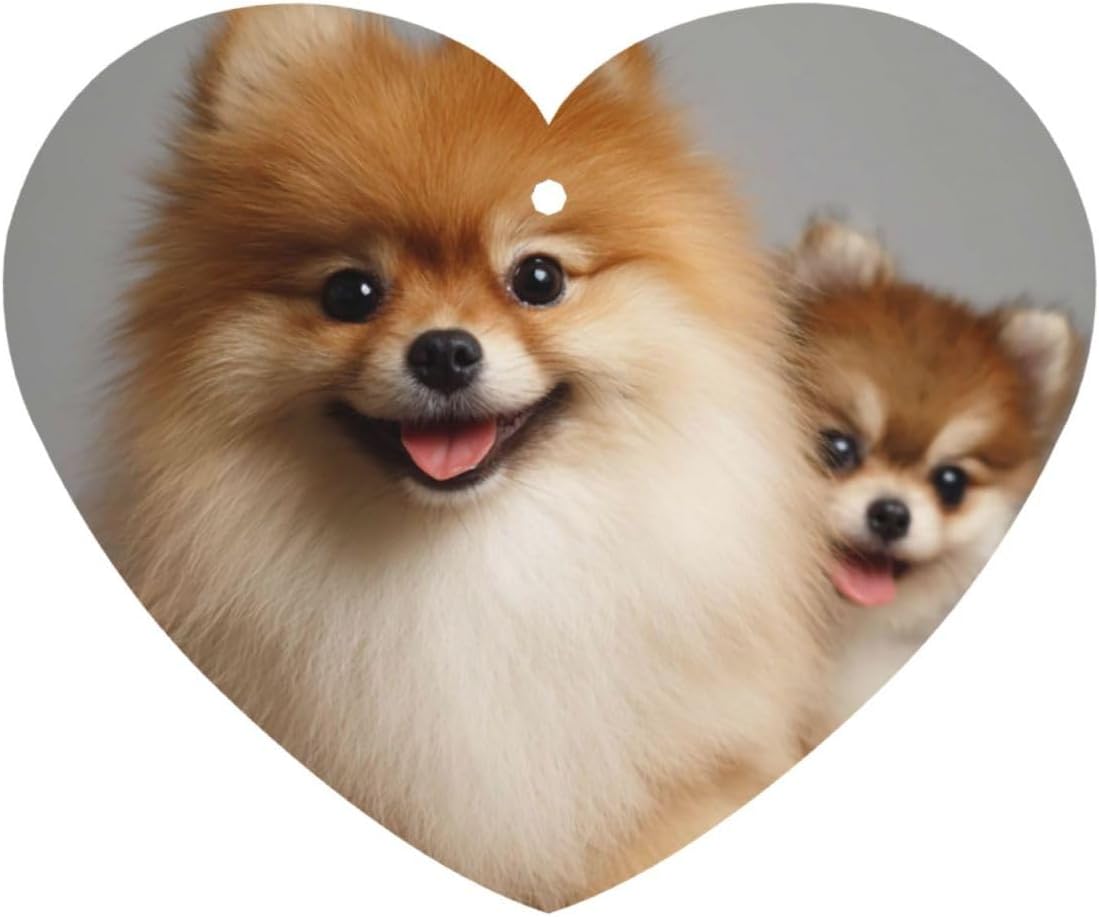 Car Air Freshener 24 PCS Cute pomeranian Hanging Car Air Fresheners Auto Interior Decor Card Freshener Strong Scented Card Lavender Cars Scents for Office Bedroom Close Drawer Heart Shape