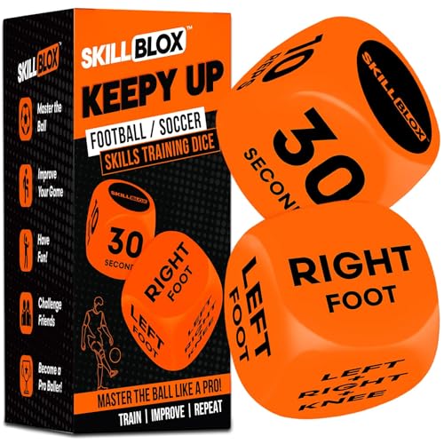 Skill Blox Soccer Gift for Boys &ndash; Kick Up Training Dice Game (2 Pack) &ndash; Fun Soccer Skill...