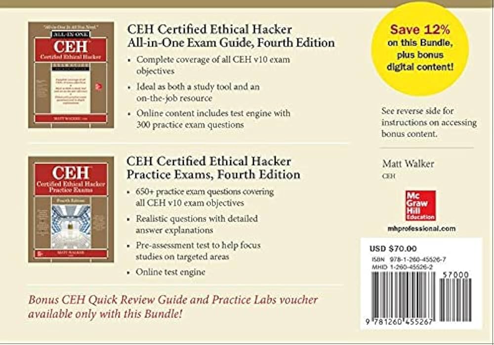 CEH Certified Ethical Hacker Bundle, Fourth Edition: Walker, Matt
