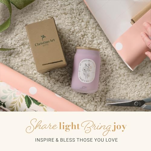 Image of Christian Art Gifts Be Still & Know Scented Candle: Soy Wax, Bible Verse