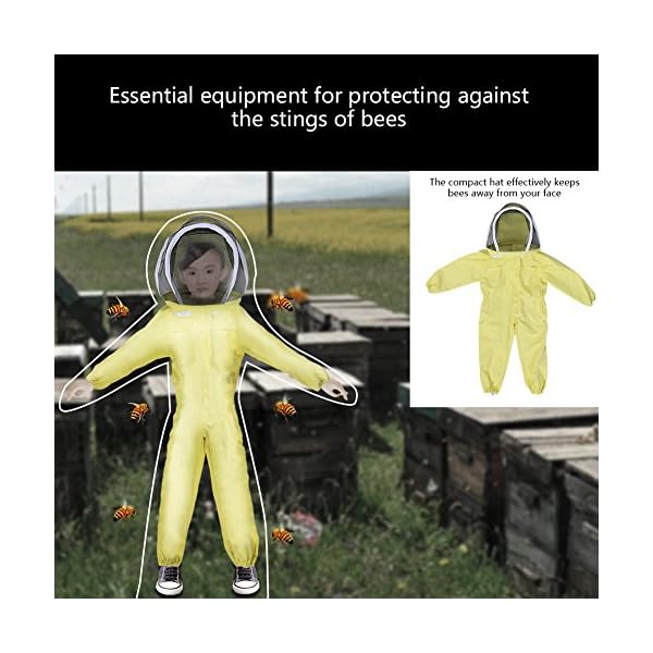 Zerodis Kinder Bienen Schutzanzug Imkerei Anzug mit Schleier Bienenzucht Wirkung Werkzeuge Zubehör Imkerei Ausrüstung… – Bild 6
