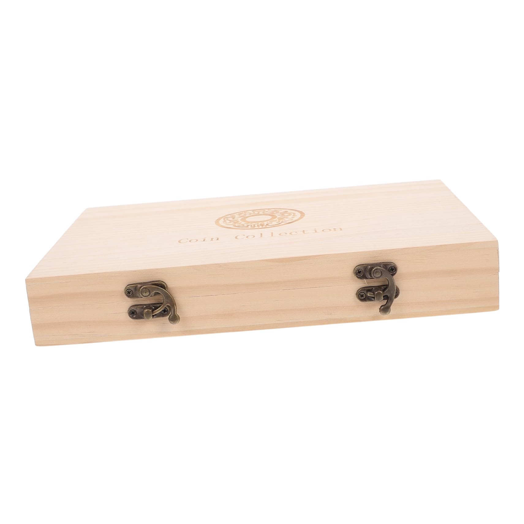 Operitacx Caja de Almacenamiento de Monedas de Madera para Coleccionistas