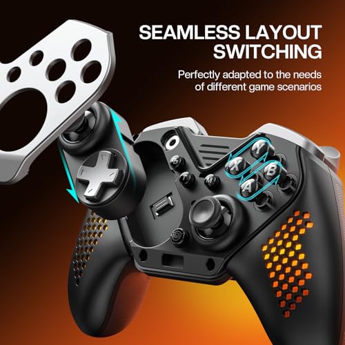 2. Bild von NYXI Flexi Wireless PC Controller - Hall Effect Sensing Joystick, Hall Analong Triggers, Interchangeable D-pad&Left Joystick, Adjustable Turbo/Vibration, Mppable Back Buttons for PC/Switch/iOS/Android