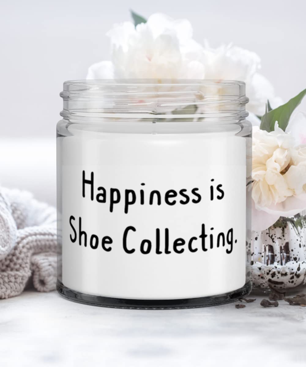 Happiness is Shoe Collecting. Shoe Collecting Candle, Cool Shoe Collecting Gifts, For Friends