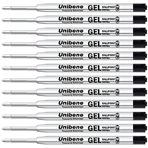 Unibene Parker Compatible Gel Ink Ballpoint Refills 12 Pack,0.7mm...