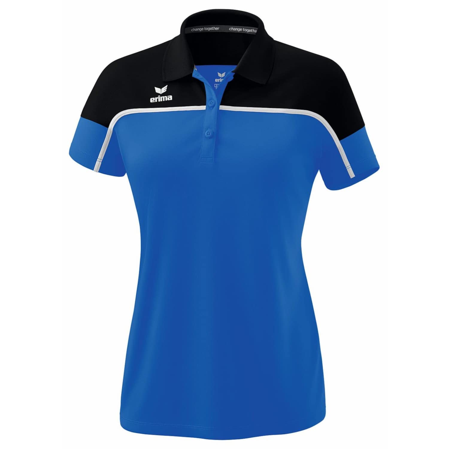 Erima Women's „Change Polo Shirt, new Royal/Black/White, 34